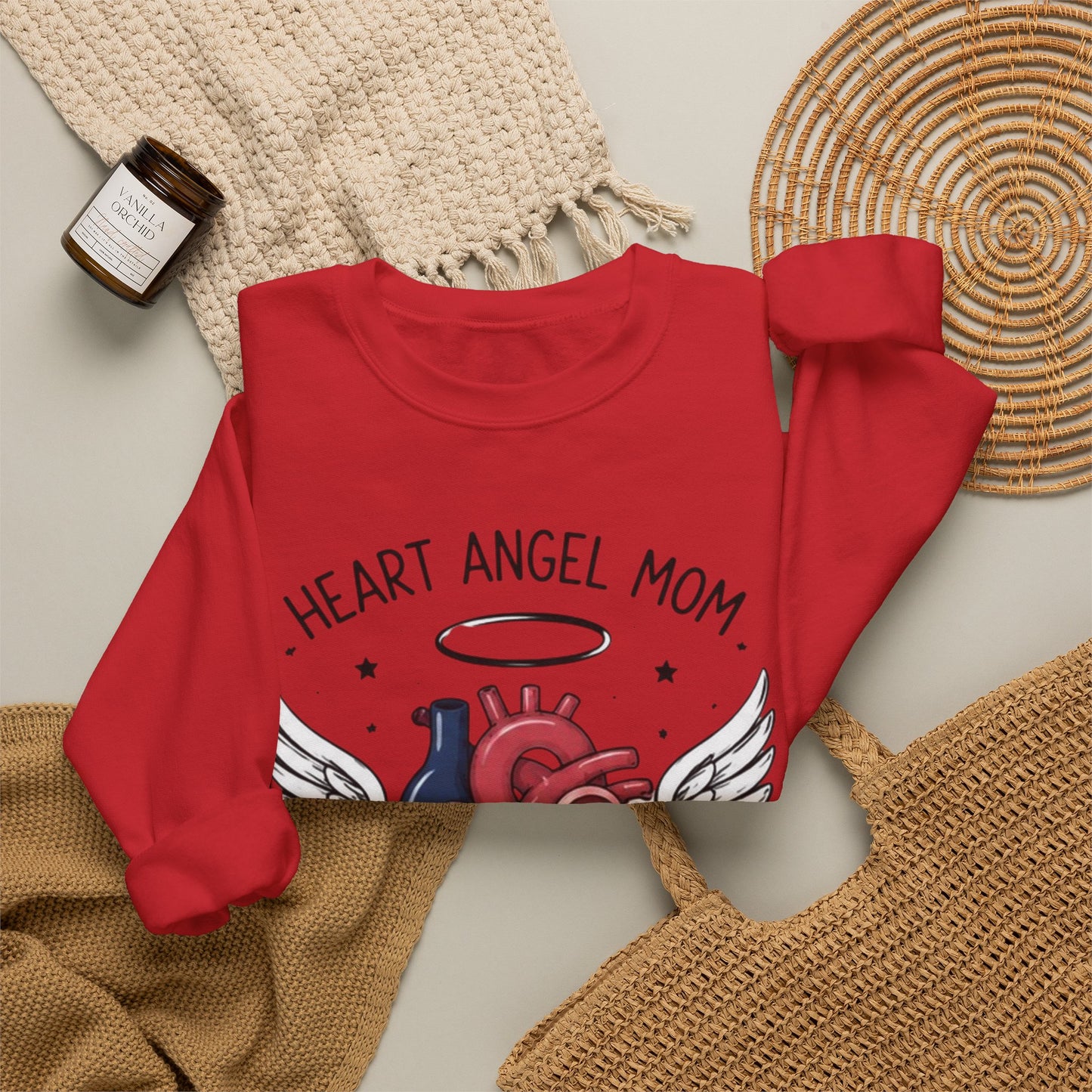 Heart Angel Mom Sweatshirt — “My Greatest Love” Memorial Crewneck