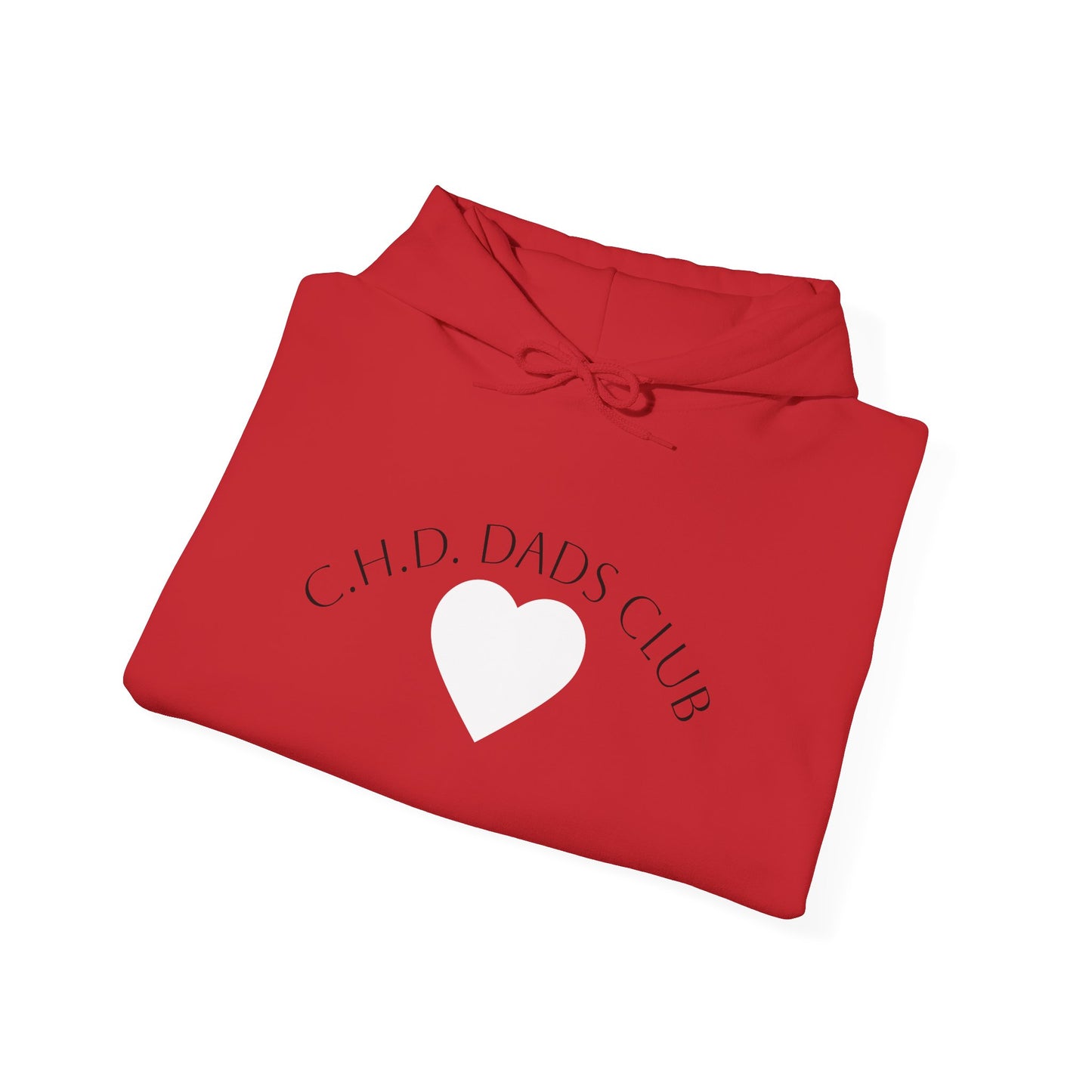 CHD Dads Club Hoodie — Minimal Heart Pullover for New & Expecting Fathers