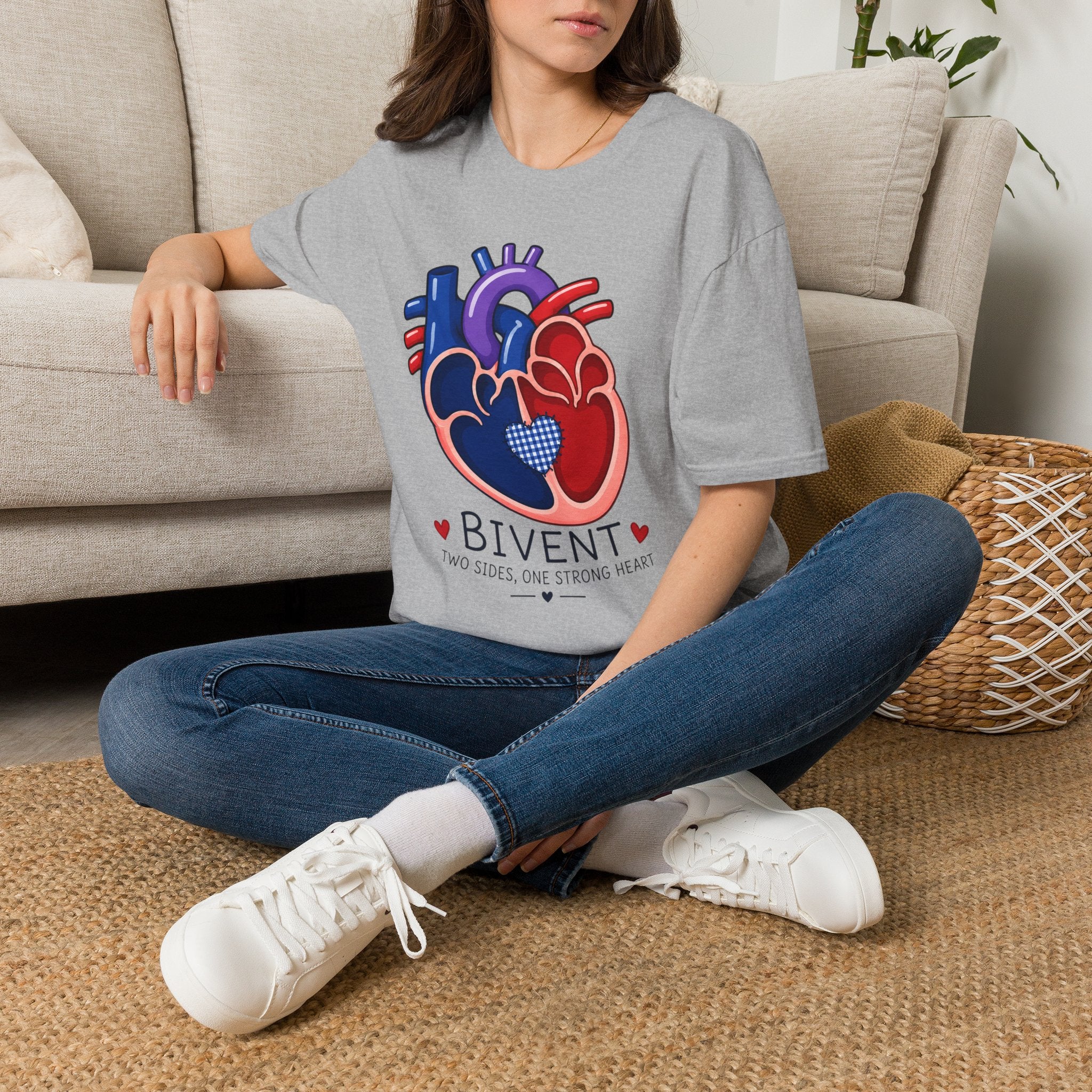 Heart Anatomy T-Shirt — Colorful Anatomical Heart 'Bivent' Design (Medical/Nurse Gift)