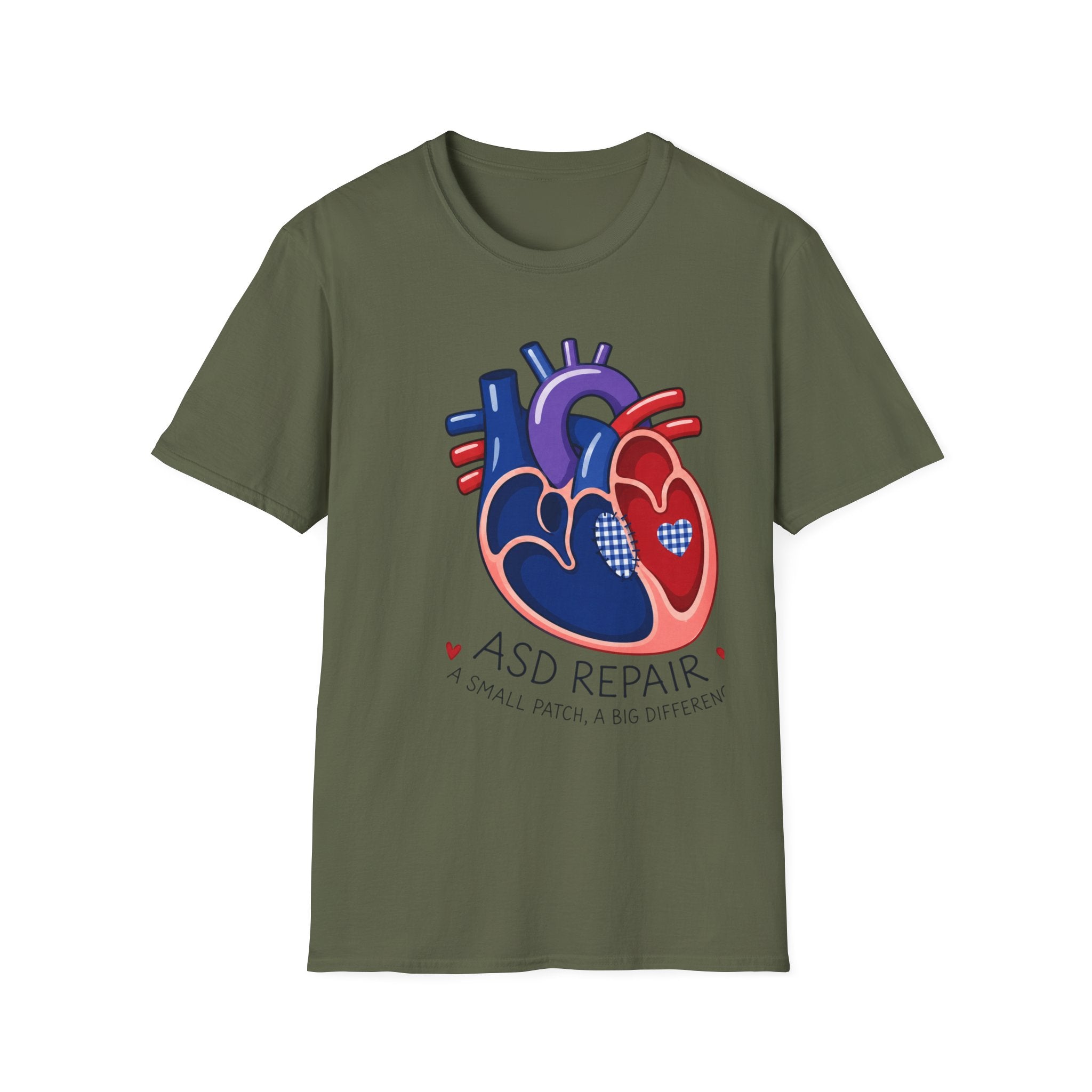 Heart Anatomy T-Shirt — ASD Repair Heart Patch Graphic Tee