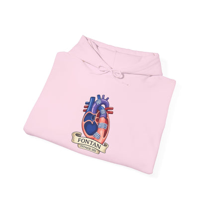 Anatomical Heart Hoodie — 'Fountain of Love' Graphic Pullover