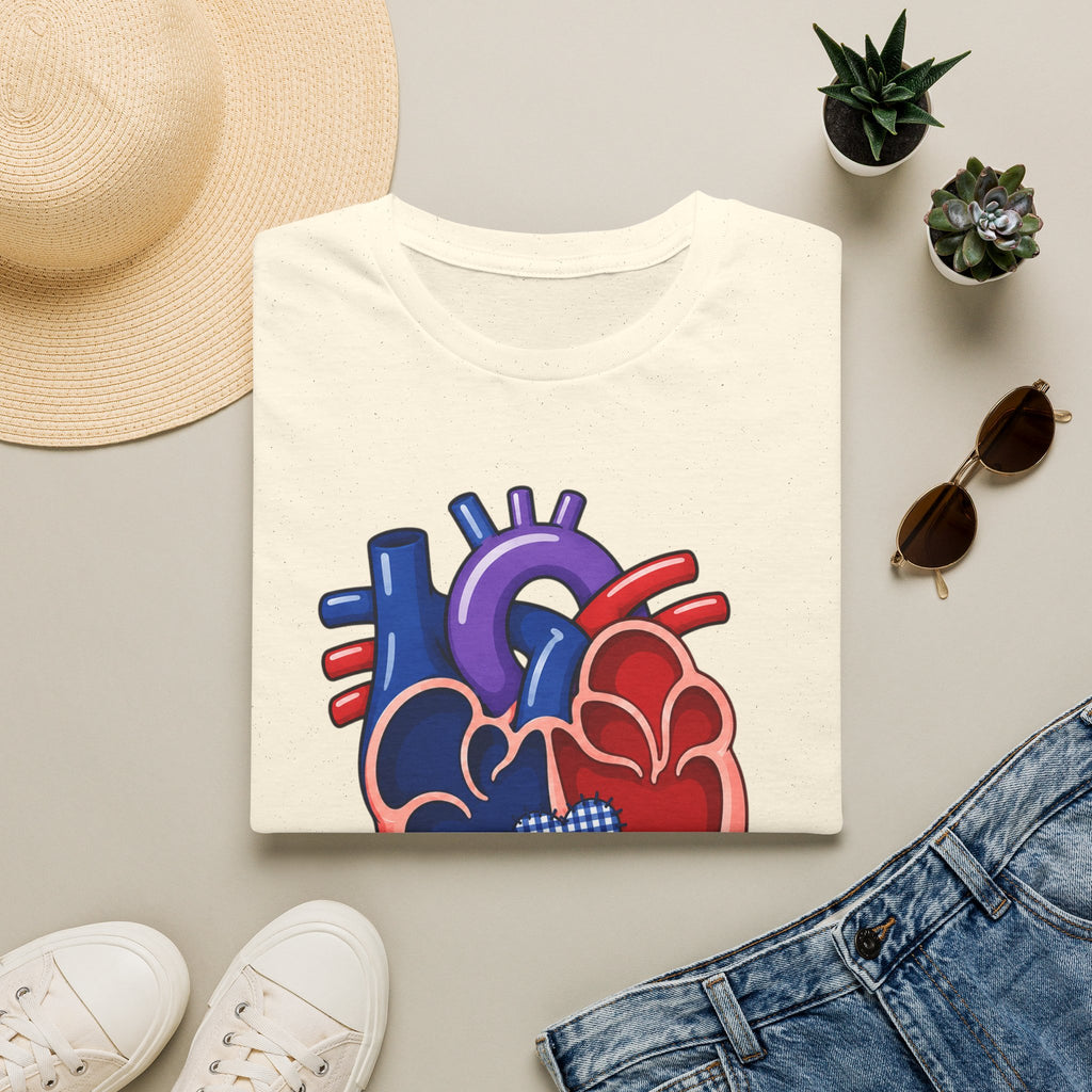 Heart Anatomy T-Shirt — Colorful Anatomical Heart 'Bivent' Design (Medical/Nurse Gift)