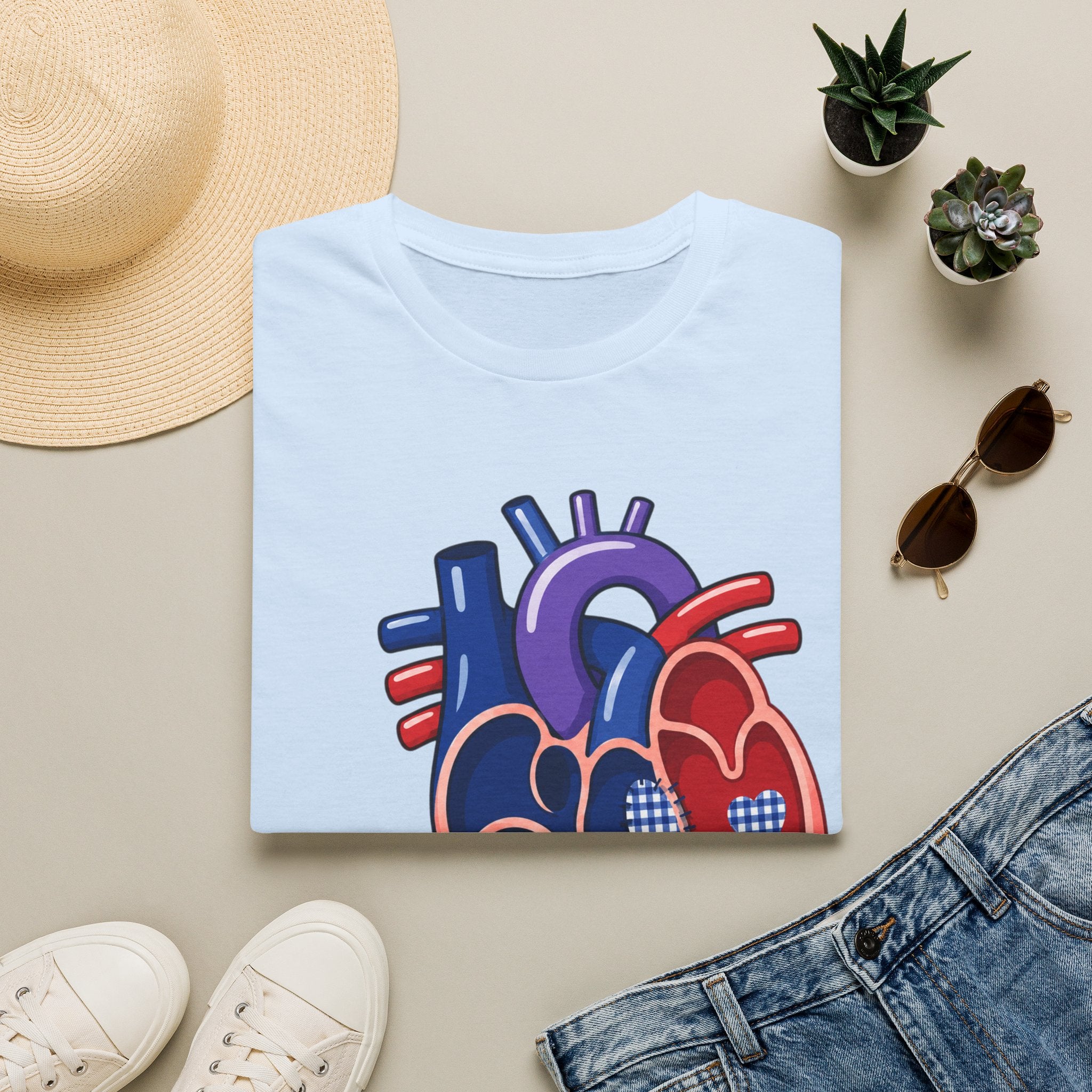 Heart Anatomy T-Shirt — ASD Repair Heart Patch Graphic Tee