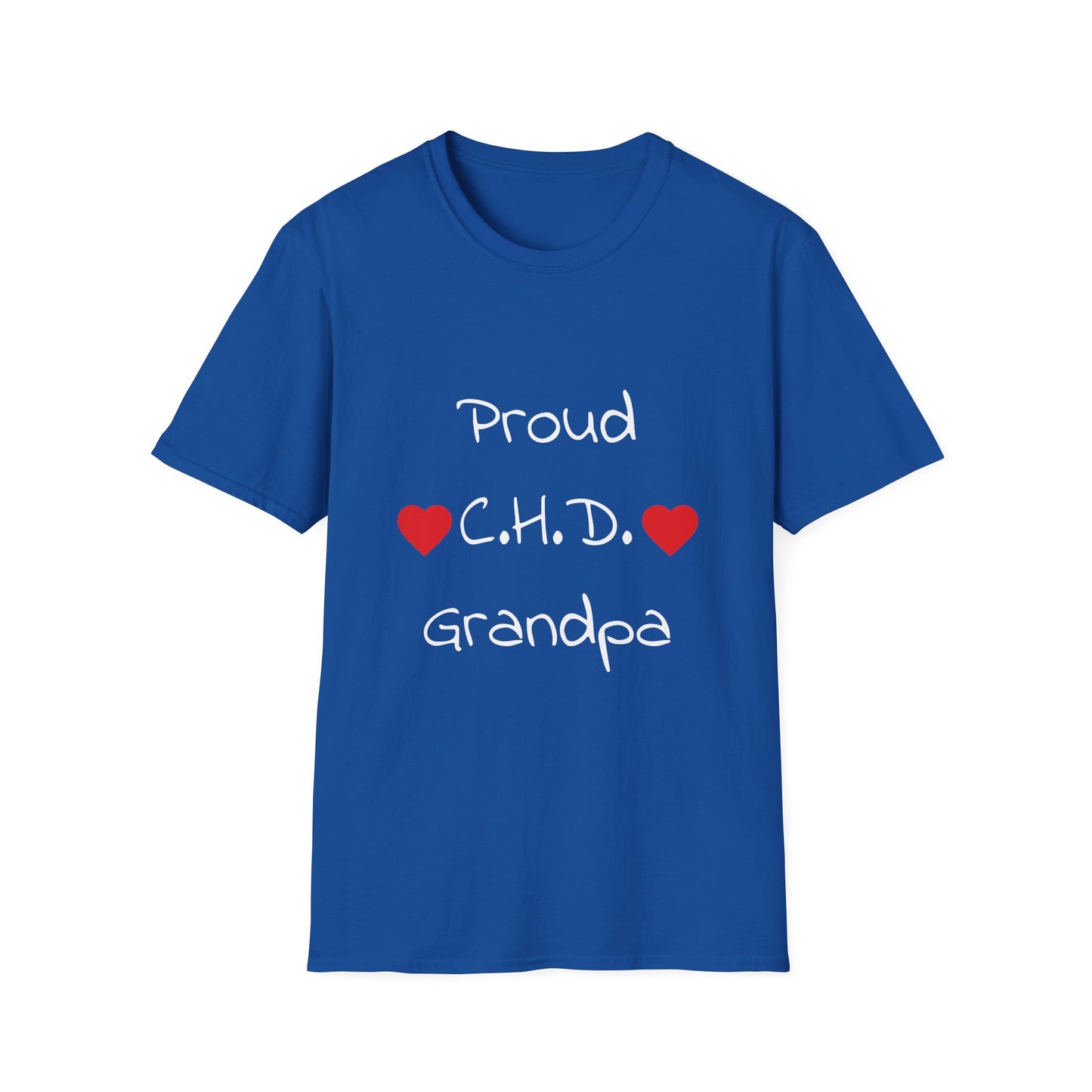 Proud C.H.D. T‑Shirt — Heart Support Shirt for CHD Awareness (Grandpa)