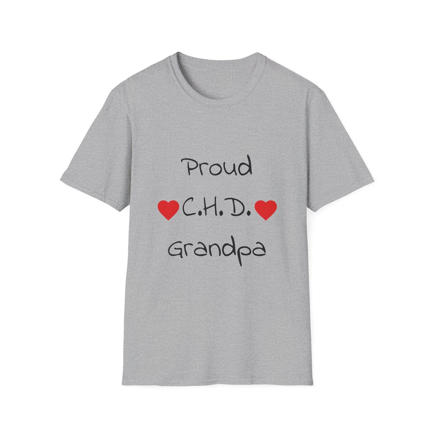 Proud C.H.D. T‑Shirt — Heart Support Shirt for CHD Awareness (Grandpa)