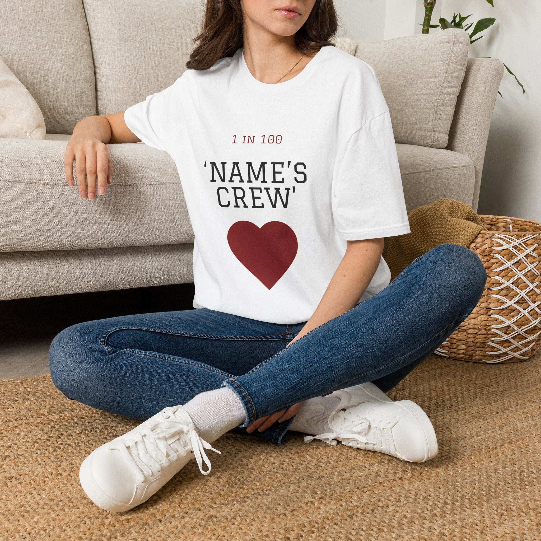 Personalized 1 in 100 Heart Crew CHD Awareness Shirt