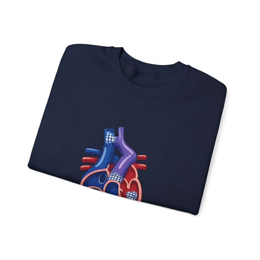Heart Guitar Crewneck Sweatshirt — Personalized "GLENN (STAGE ID)" Musician Design