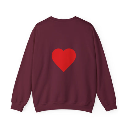 Crewneck Sweatshirt — "My Superhero Has a Heart Scar" Heart Back Design