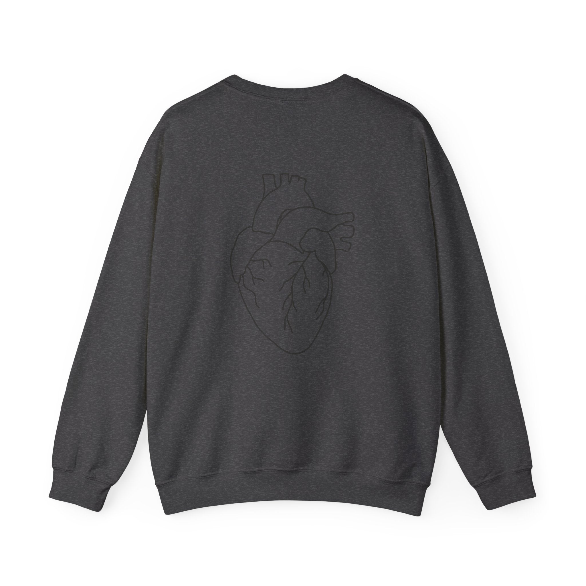 T.O.F. Tough Crewneck Sweatshirt — Minimal Heart Graphic