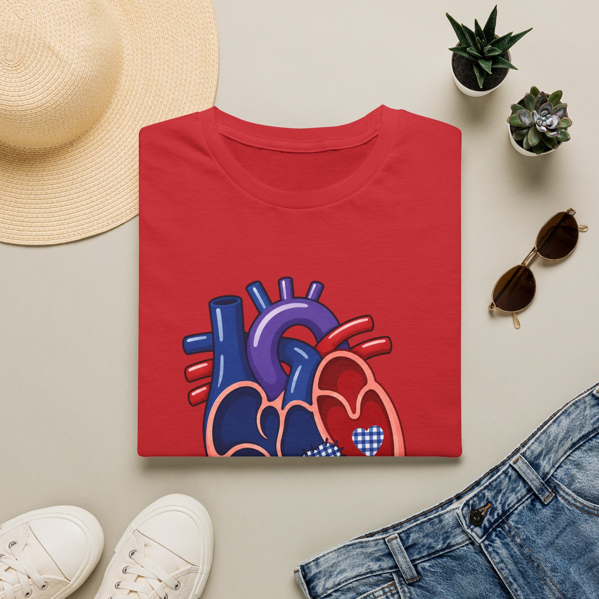 VSD Repair Heart Anatomy T-Shirt — Congenital Heart Defect Awareness Tee