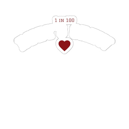 Ruby’s Crew Sticker — '1 in 100' Heart Kiss-Cut Sticker