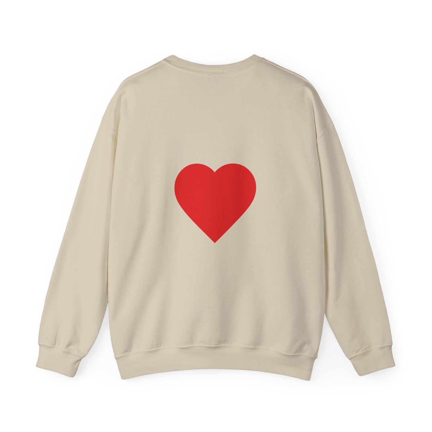 Crewneck Sweatshirt — "My Superhero Has a Heart Scar" Heart Back Design