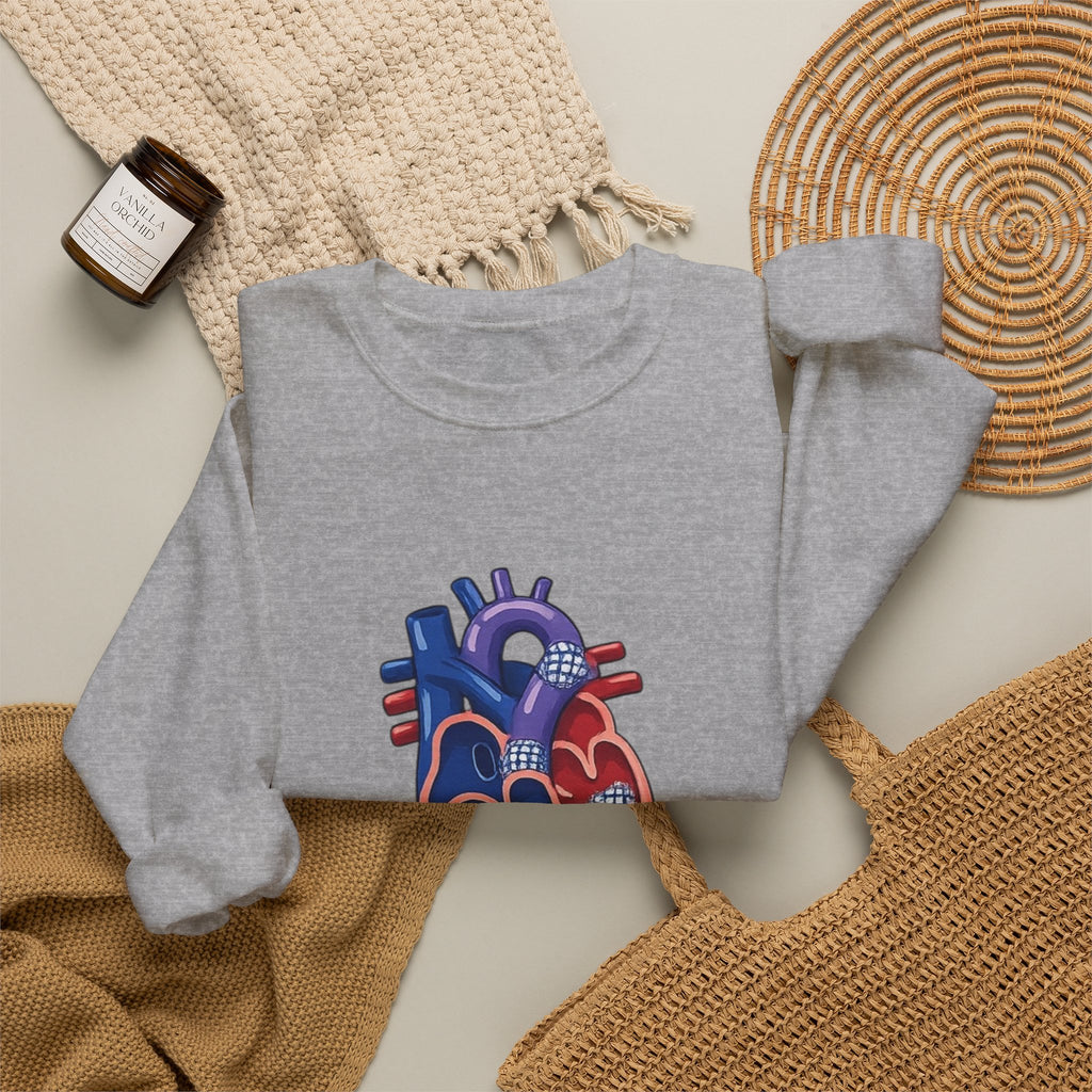 Crewneck Sweatshirt — Norwood Stage D Anatomical Heart Design