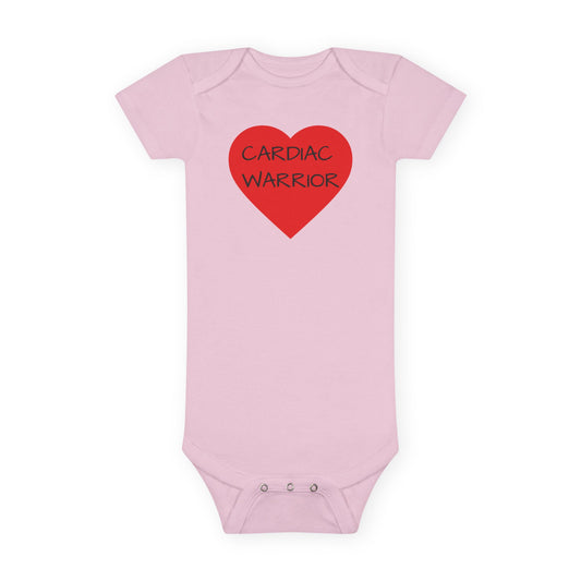 Cardiac Warrior Baby Onesie - Red Heart Infant Bodysuit (Congenital Heart Support)