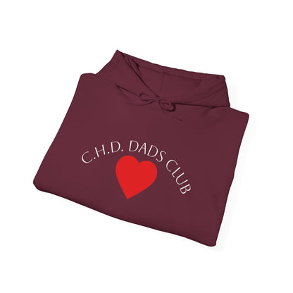 CHD Dads Club Hoodie — Minimal Heart Pullover for New & Expecting Fathers