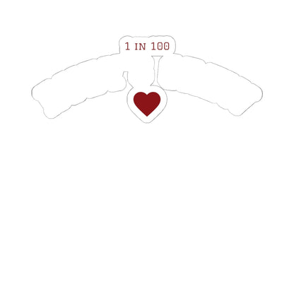 Ruby’s Crew Sticker — '1 in 100' Heart Kiss-Cut Sticker