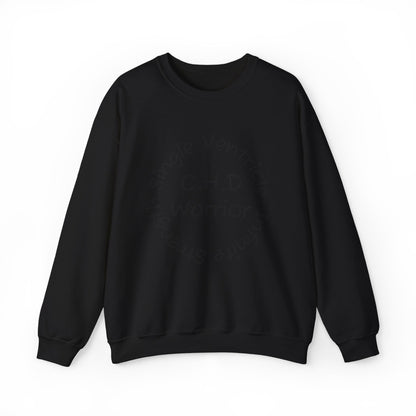 CHD Warrior Crewneck Sweatshirt — Single Ventricle, Tiny & Strong Circulation Awareness
