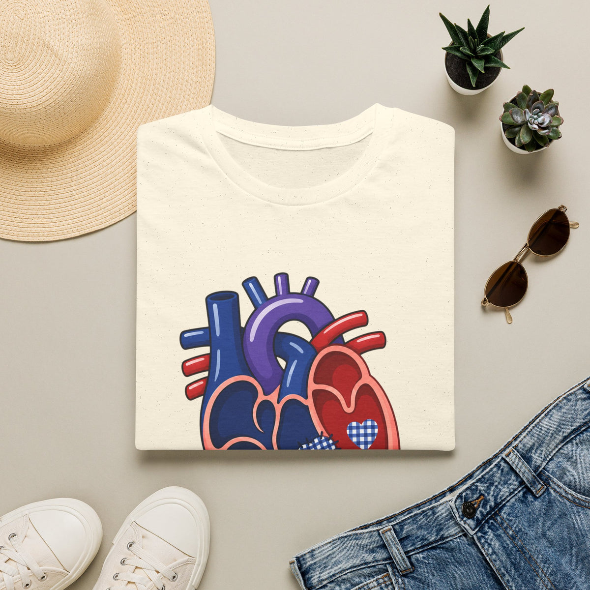 VSD Repair Heart Anatomy T-Shirt — Congenital Heart Defect Awareness Tee
