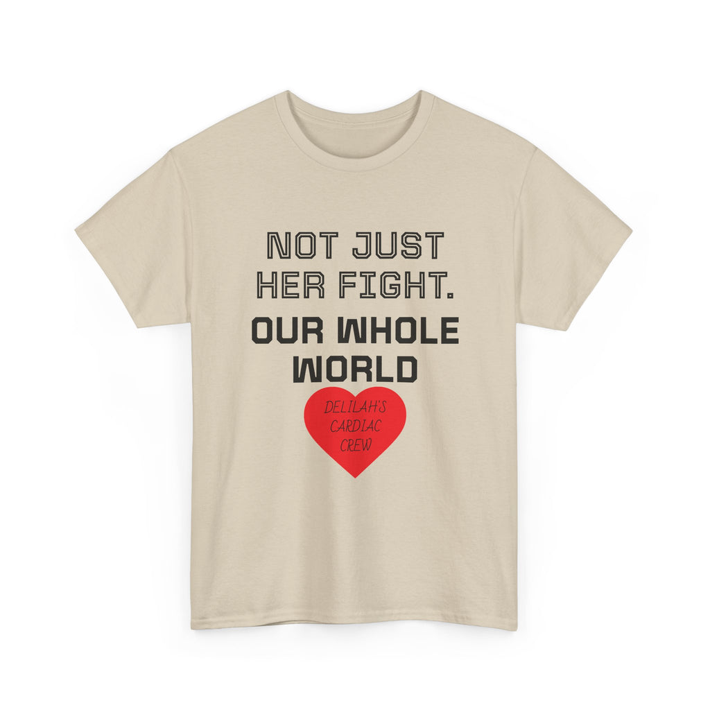 "Not Just Her Fight, Our Whole World" Crew Heart Tee