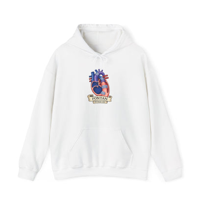 Anatomical Heart Hoodie — 'Fountain of Love' Graphic Pullover