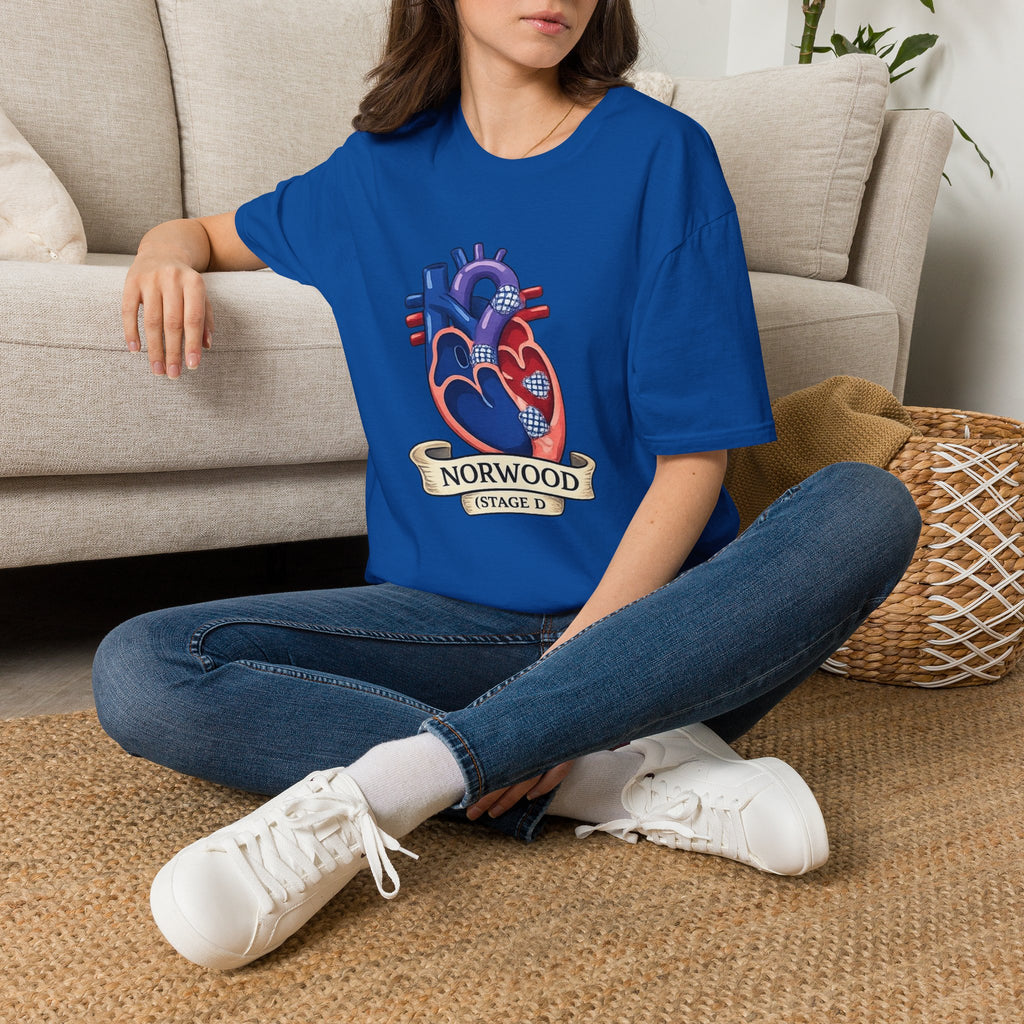Anatomical Heart T-Shirt — Norwood Stage II Cardiology Design