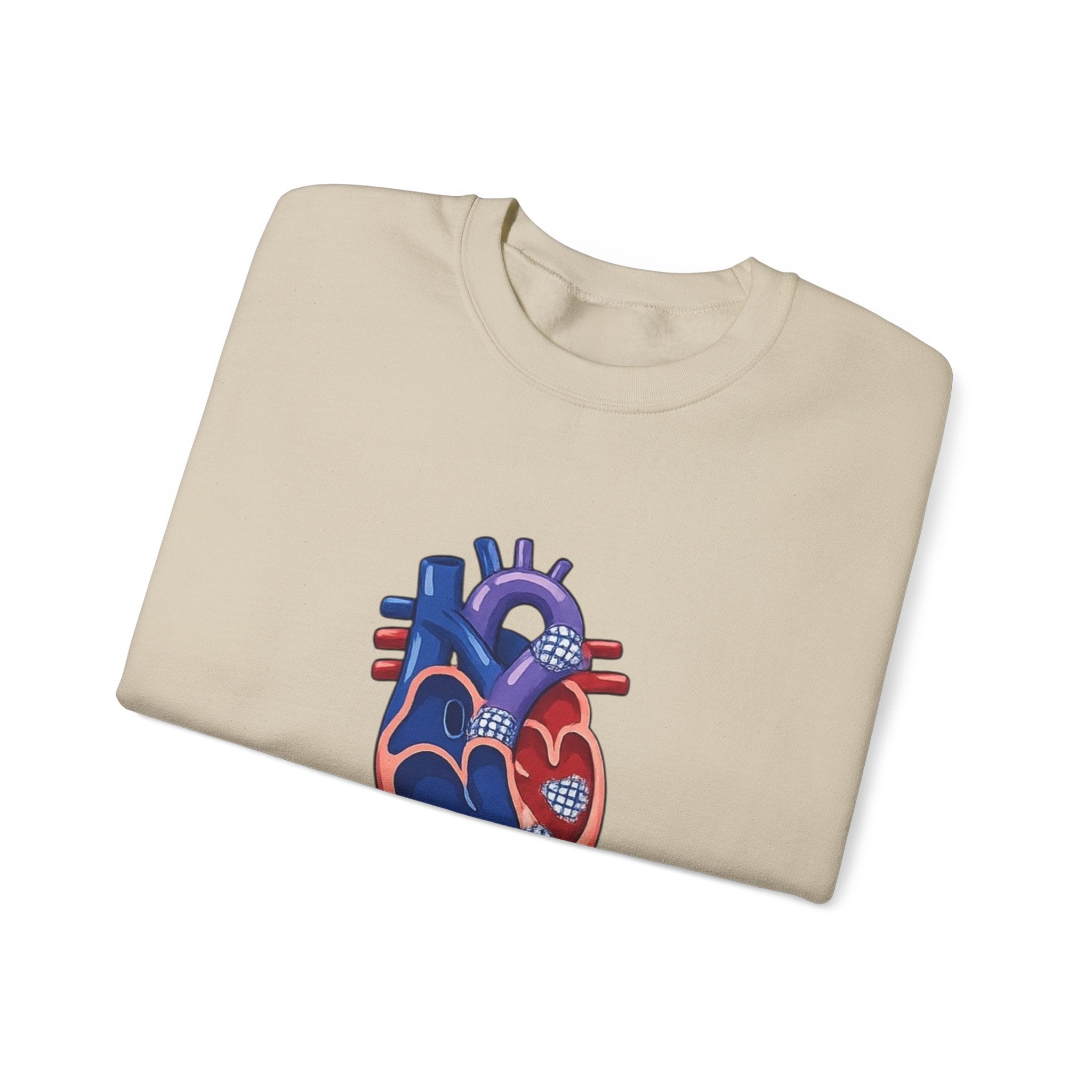 Crewneck Sweatshirt — Norwood Stage D Anatomical Heart Design