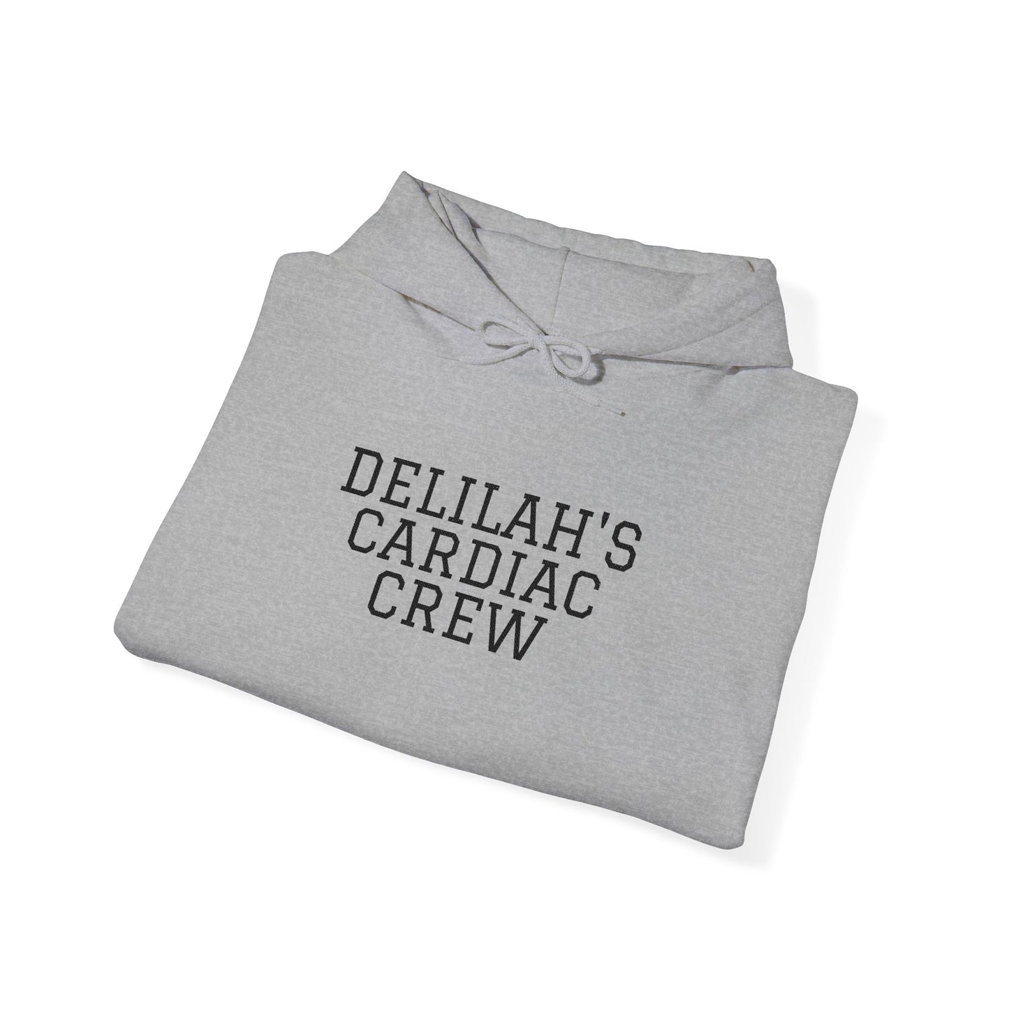Delilah’s Cardiac Crew Hoodie — Personalized Heart Health Awareness Pullover