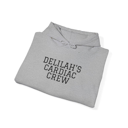 Delilah’s Cardiac Crew Hoodie — Personalized Heart Health Awareness Pullover