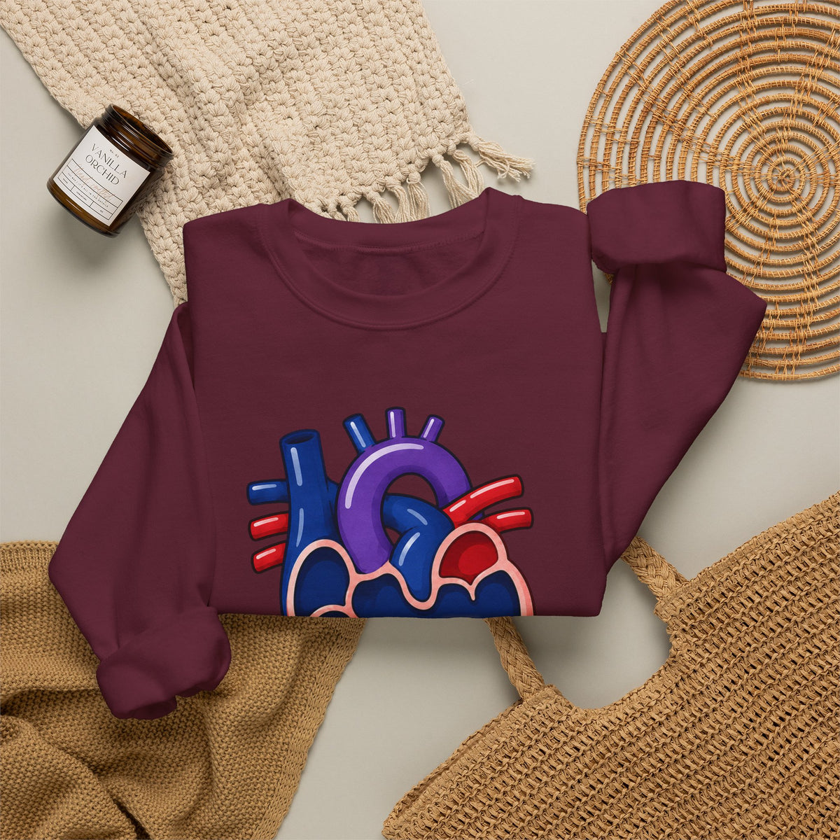 Single Ventricle Crewneck Sweatshirt — Congenital Heart Awareness Pullover