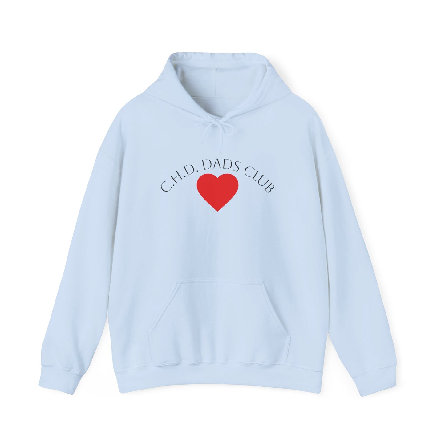 CHD Dads Club Hoodie — Minimal Heart Pullover for New & Expecting Fathers