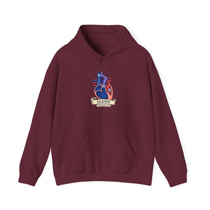 Anatomical Heart Hoodie — 'GLENN' Banner Vintage Tattoo Sweatshirt