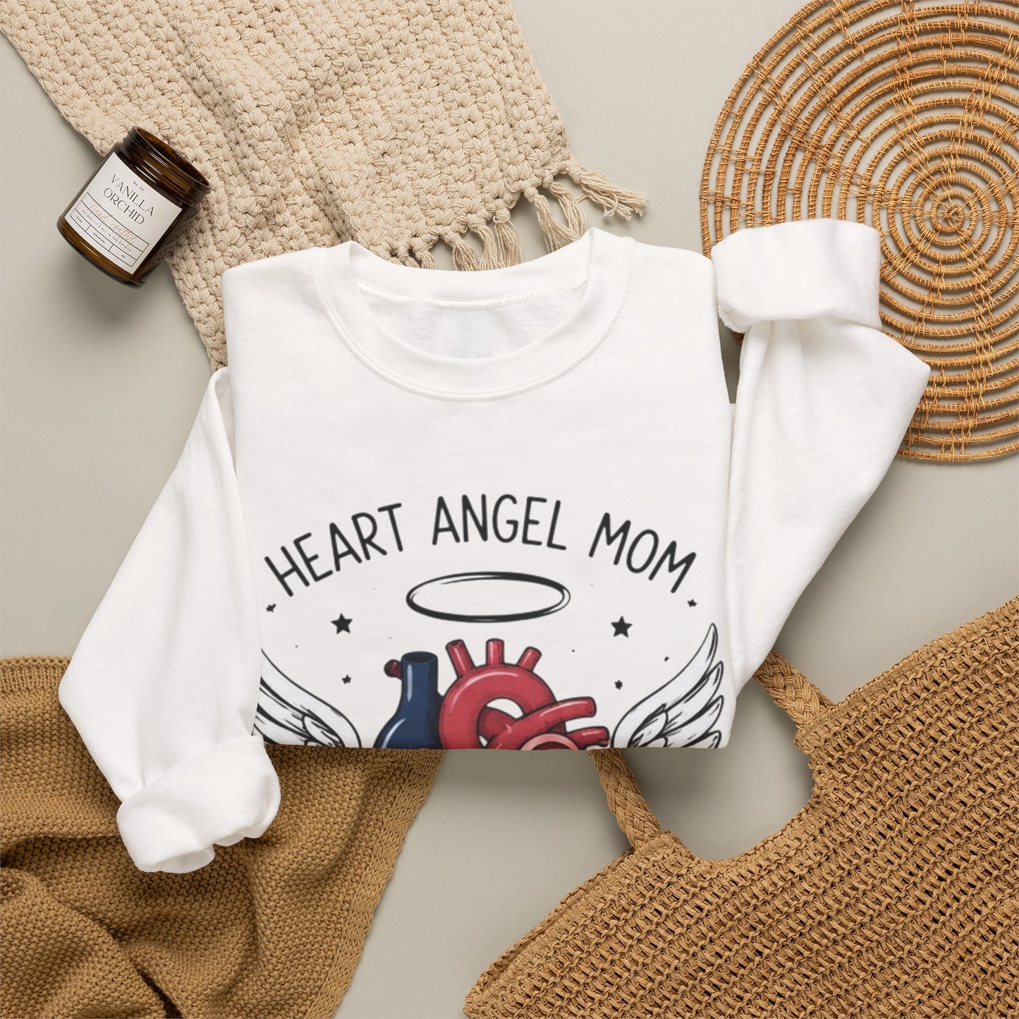 Heart Angel Mom Sweatshirt — “My Greatest Love” Memorial Crewneck