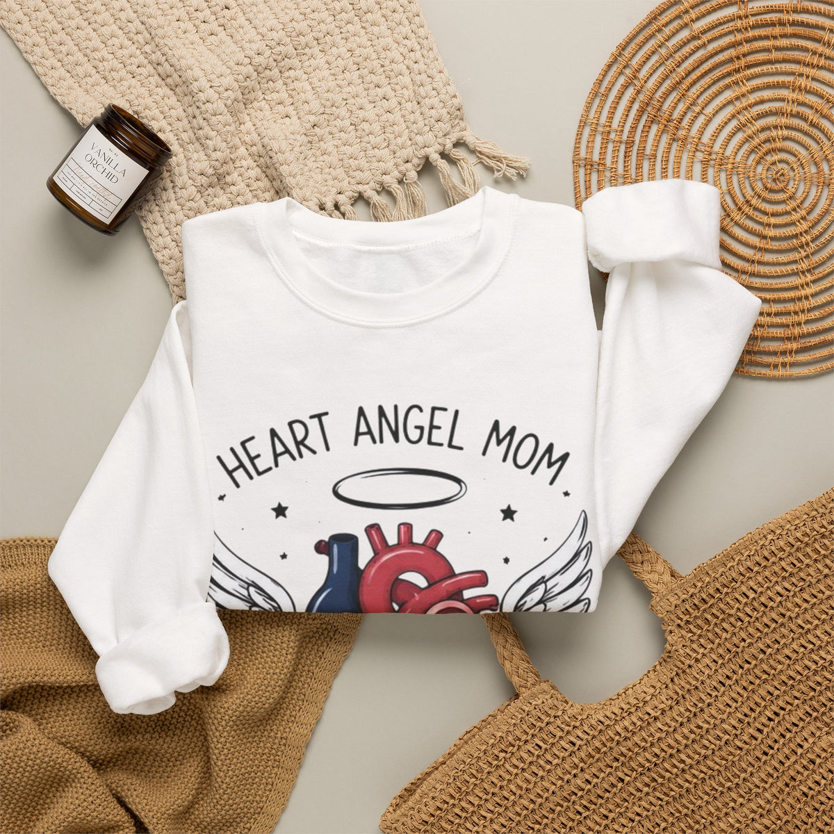 Heart Angel Mom Sweatshirt — “My Greatest Love” Memorial Crewneck