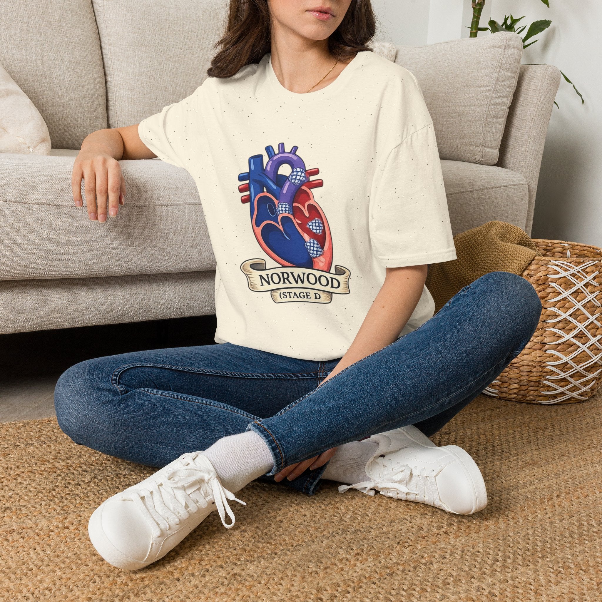 Anatomical Heart T-Shirt — Norwood Stage II Cardiology Design