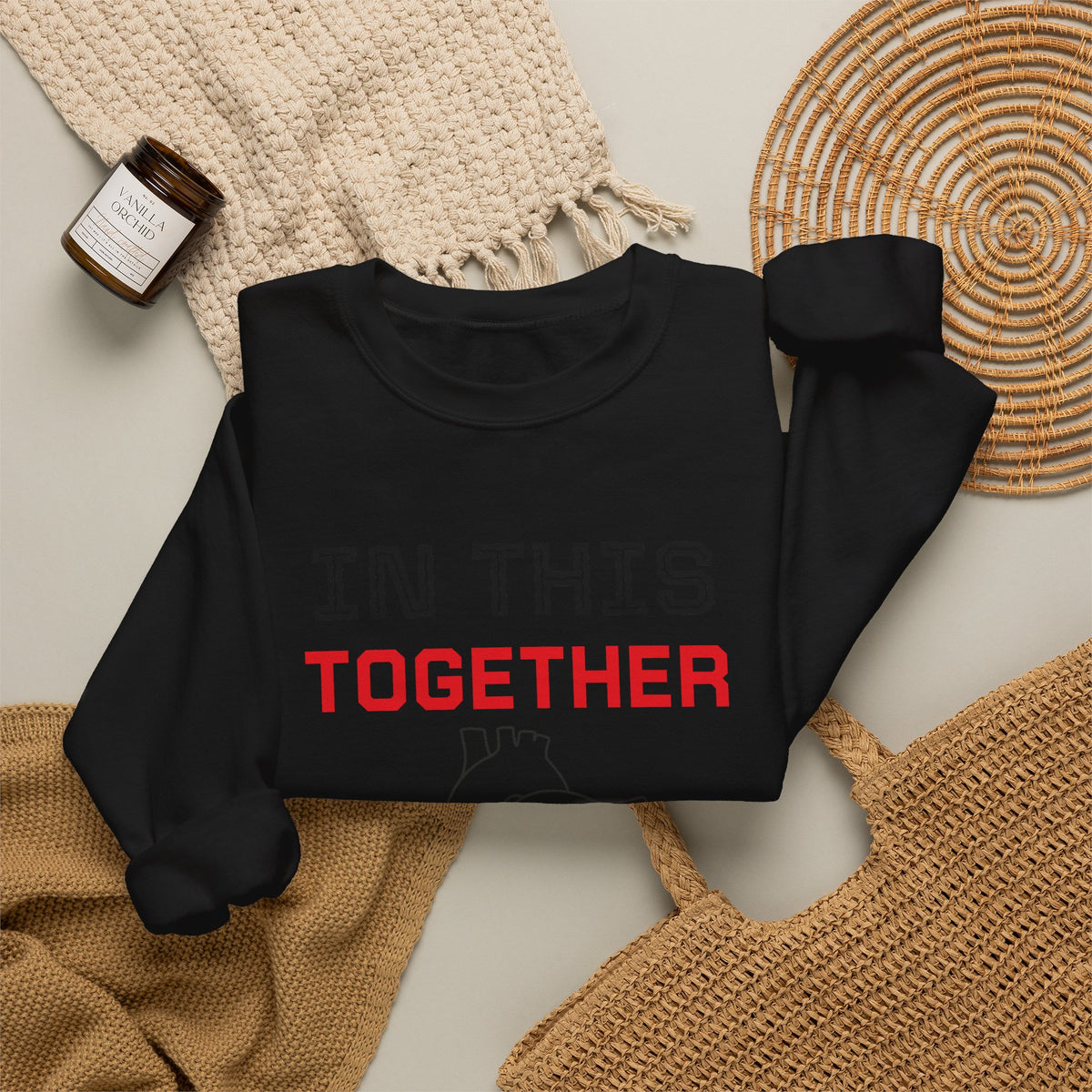 In This Together Sweatshirt — Heart Illustration Crewneck