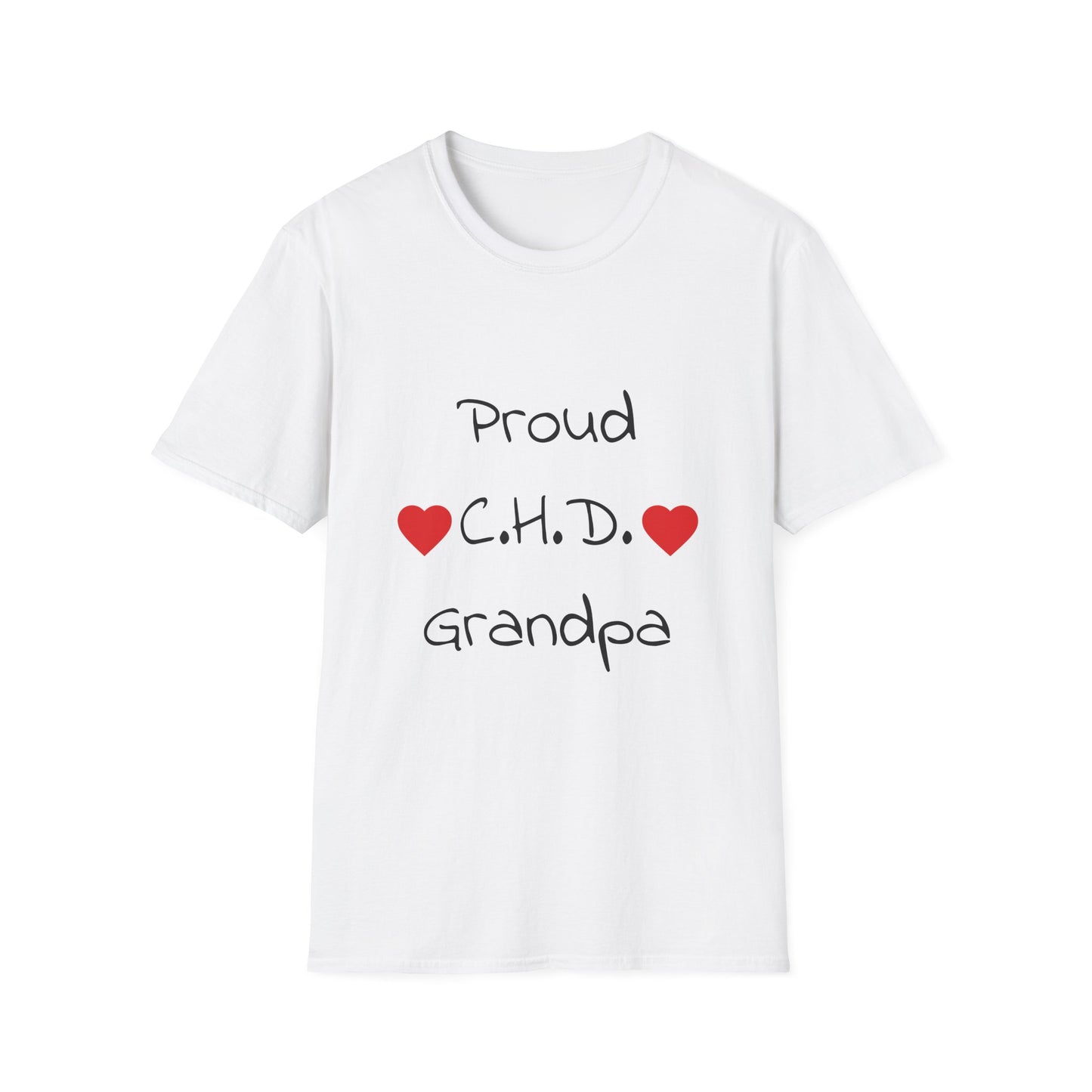 Proud C.H.D. T‑Shirt — Heart Support Shirt for CHD Awareness (Grandpa)