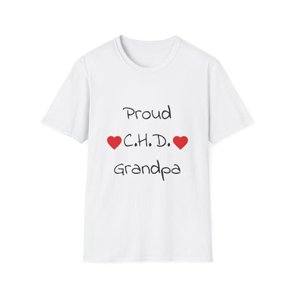 Proud C.H.D. T‑Shirt — Heart Support Shirt for CHD Awareness (Grandpa)