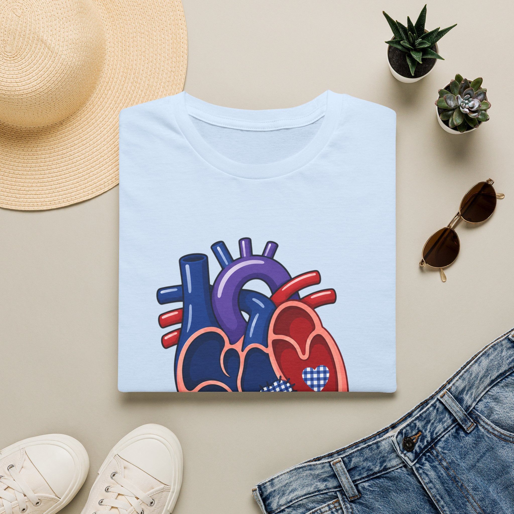 VSD Repair Heart Anatomy T-Shirt — Congenital Heart Defect Awareness Tee