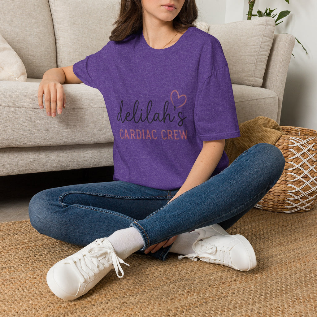 Delilah’s Cardiac Crew T-Shirt – Personalized Heartbeat Nurse/Medical Team Tee