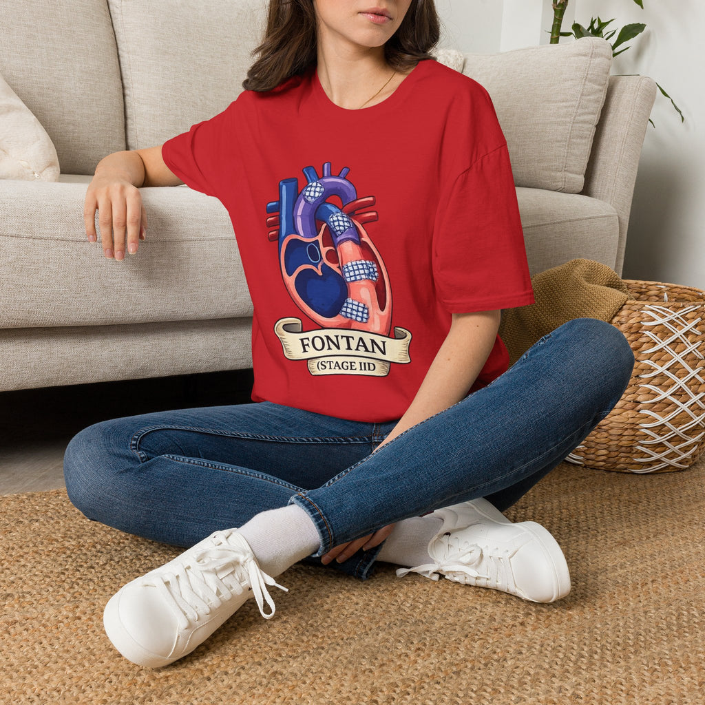 Anatomical Heart T-Shirt — 'FONTAN (Stage I/II)' Medical Illustration Tee