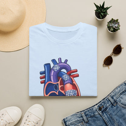 Anatomical Heart T-Shirt — 'FONTAN (Stage I/II)' Medical Illustration Tee
