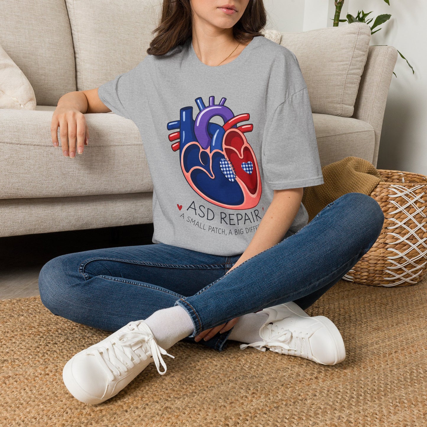 Heart Anatomy T-Shirt — ASD Repair Heart Patch Graphic Tee