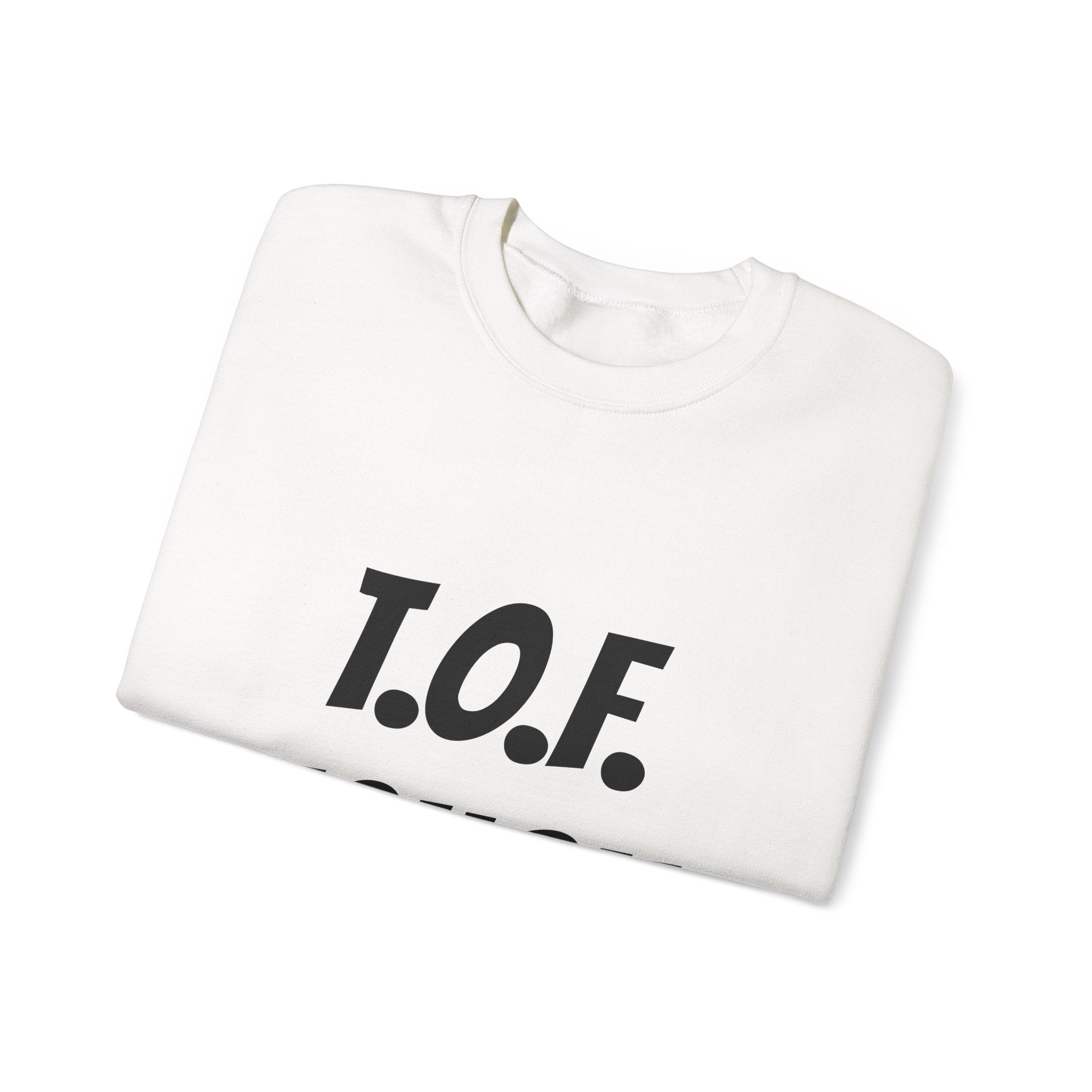 T.O.F. Tough Crewneck Sweatshirt — Minimal Heart Graphic