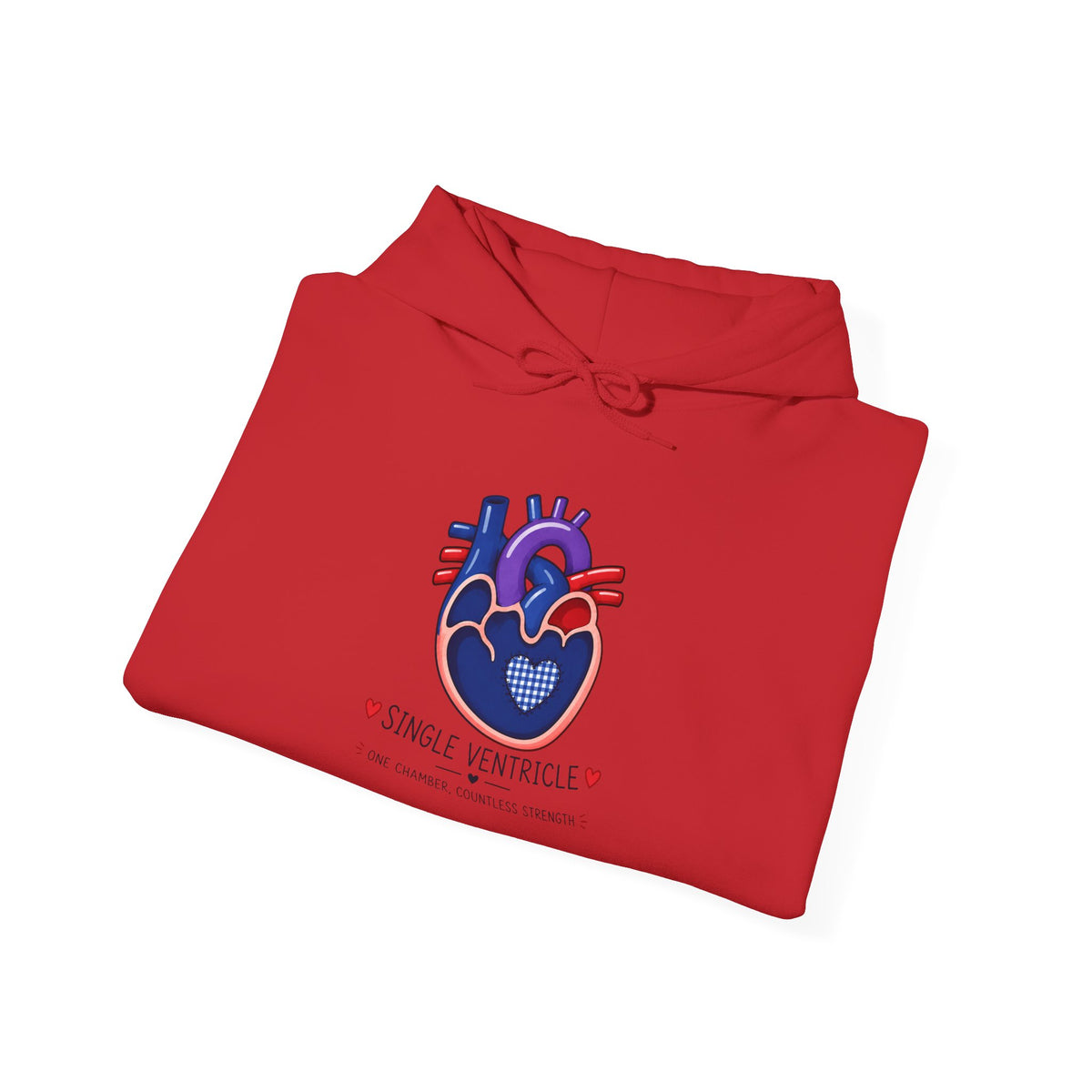 Heart Anatomy Hoodie — King of Hearts Heartbeat Graphic Sweatshirt