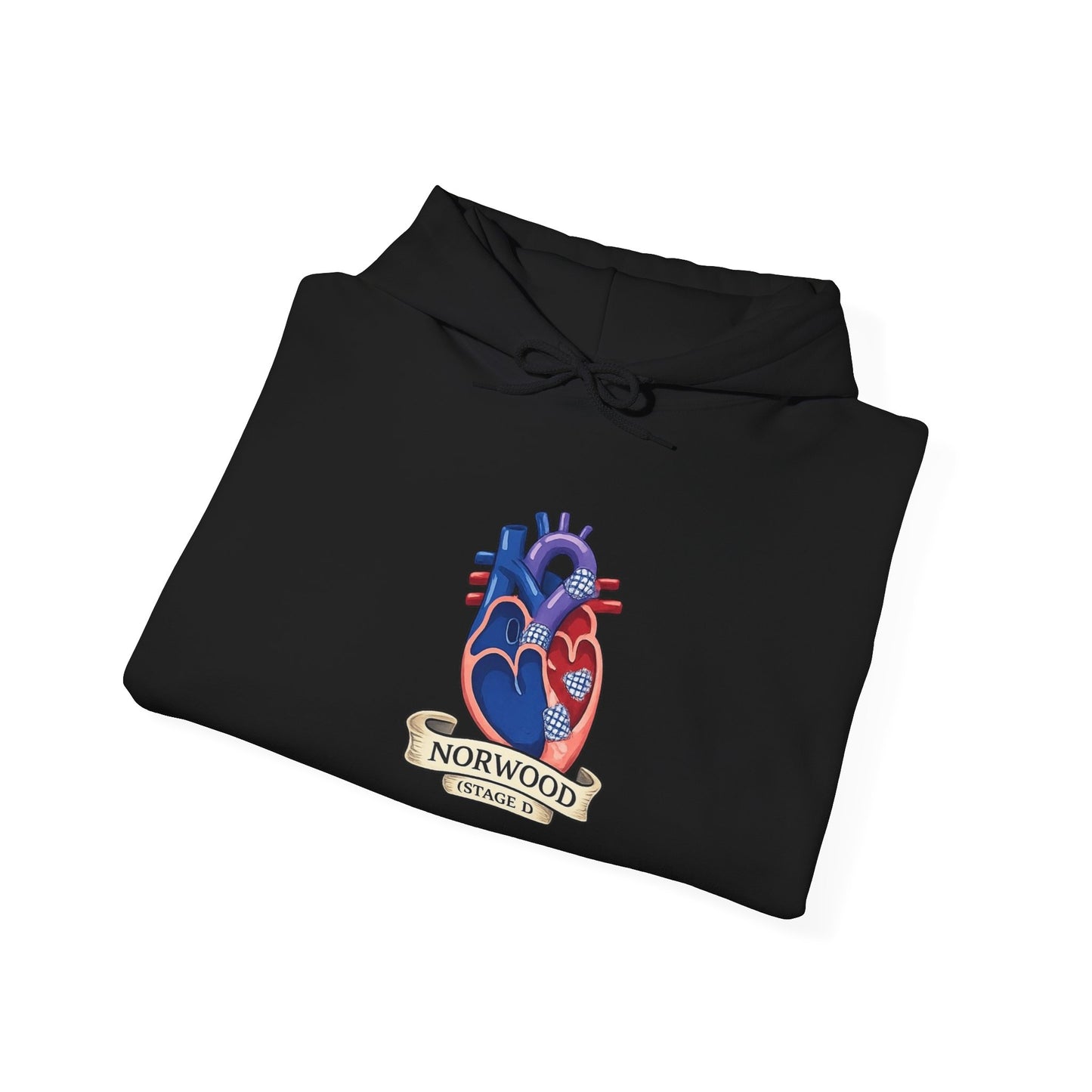 Heart & Gear Norwood Hoodie — Anatomical Heart Vintage Crest Hoodie