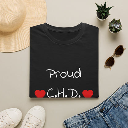 Proud C.H.D. T‑Shirt — Heart Support Shirt for CHD Awareness (Grandpa)