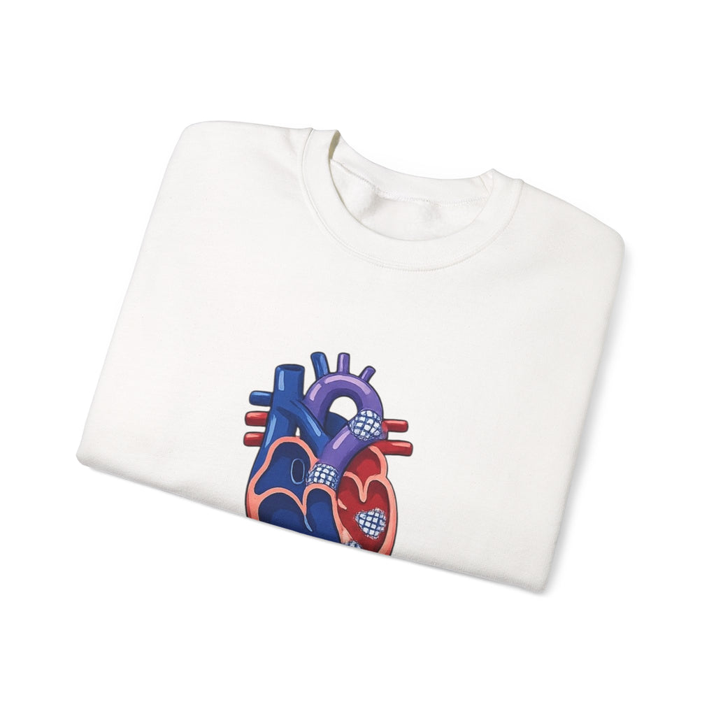 Crewneck Sweatshirt — Norwood Stage D Anatomical Heart Design