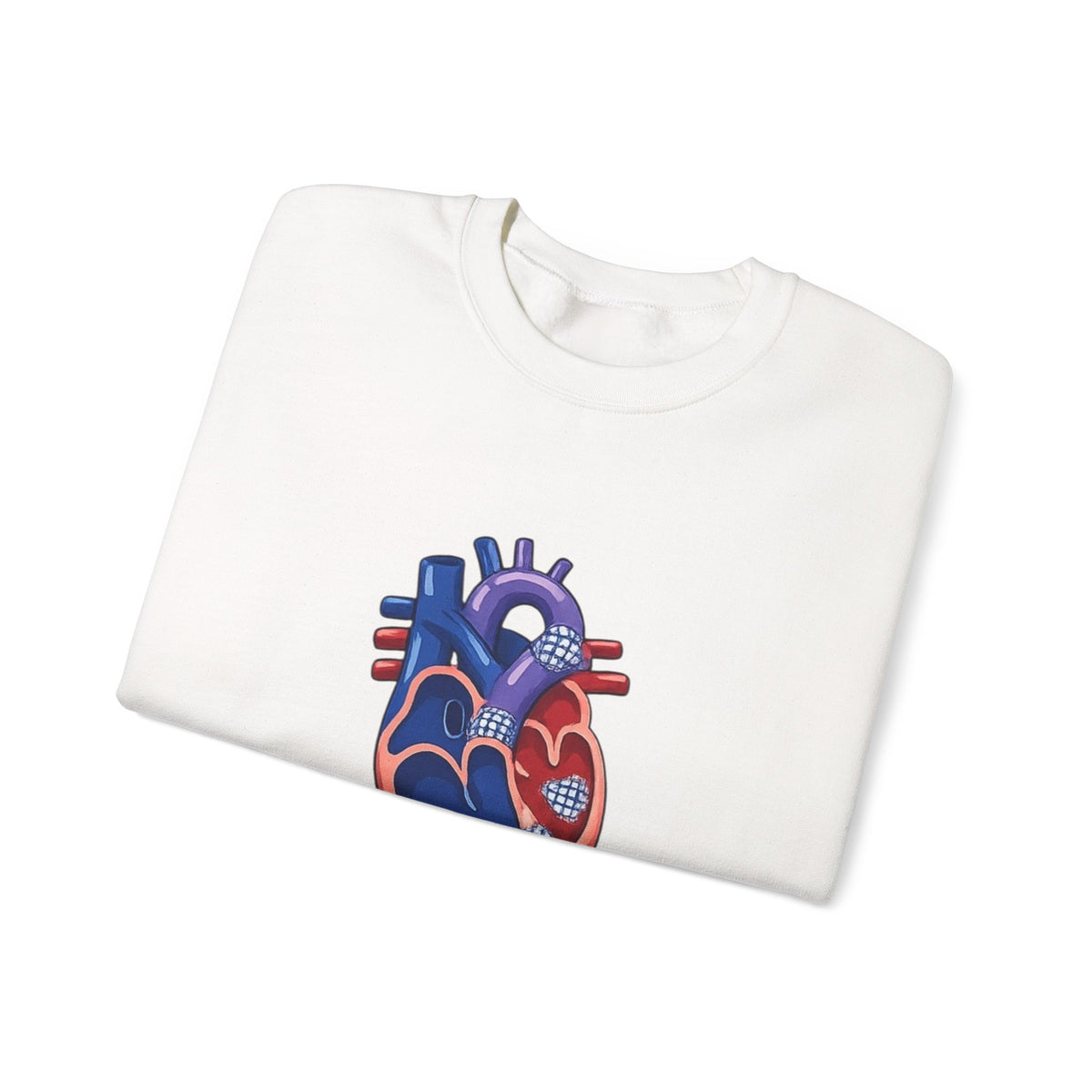 Crewneck Sweatshirt — Norwood Stage D Anatomical Heart Design