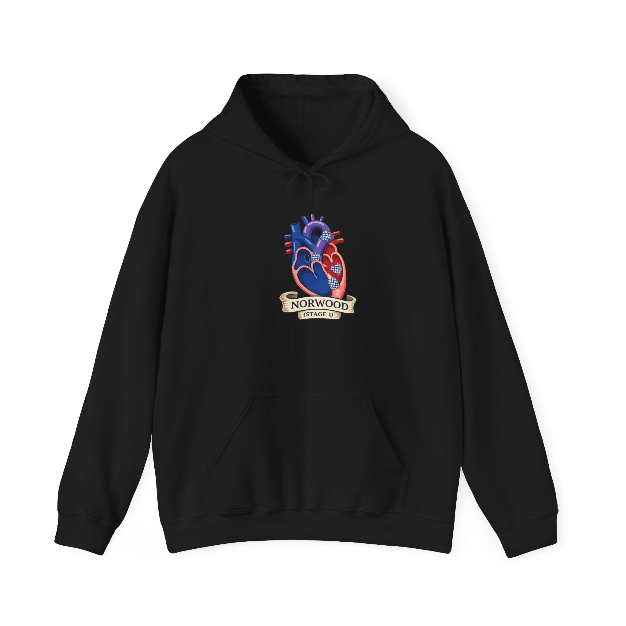 Heart & Gear Norwood Hoodie — Anatomical Heart Vintage Crest Hoodie