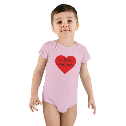 Cardiac Warrior Baby Onesie - Red Heart Infant Bodysuit (Congenital Heart Support)